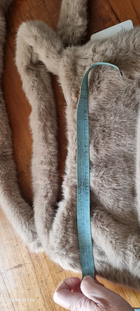 Borsa donna finta pelliccia grigia