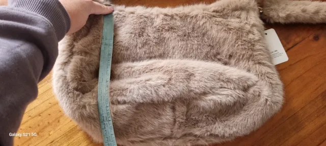 Borsa donna finta pelliccia grigia