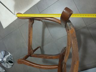 Antica Poltrona Sedia Legno Epoca Vintage