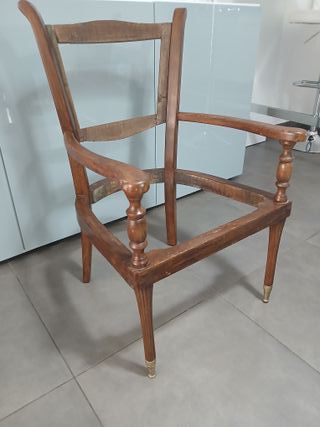 Antica Poltrona Sedia Legno Epoca Vintage