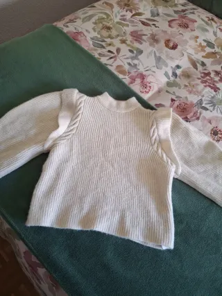 Jersey blanco trenzado talla única