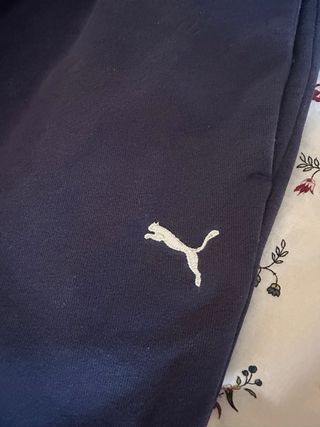 Pantalón chándal Puma algodón azul mujer