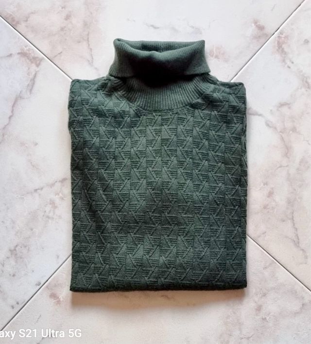 Maglione Leggero Dolcevita Verde