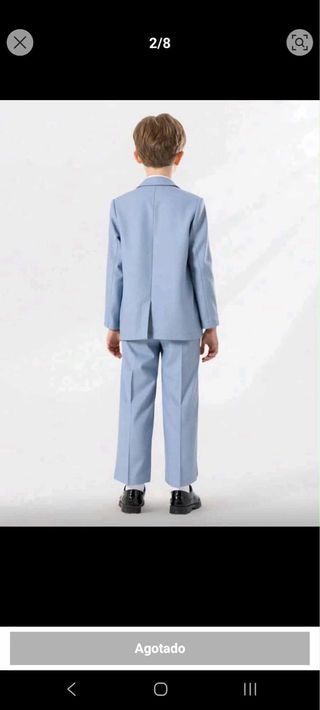 Conjunto traje niño 4 piezas azul