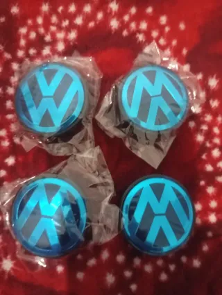 Tapas de llantas Volkswagen azules