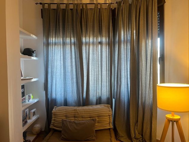 Cortinas comedor gris tela