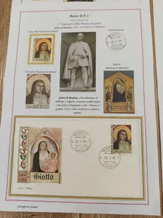 Collezione francobolli e FDC Giotto 1966
