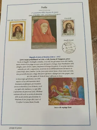 Collezione francobolli e FDC Giotto 1966
