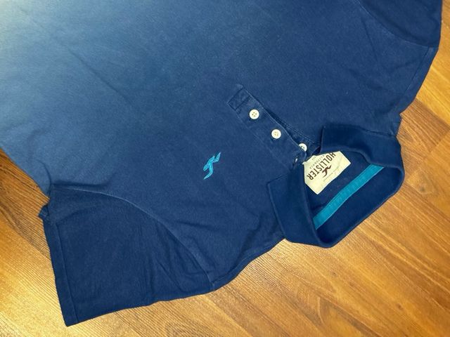 Polo Hollister Degradado Azul y Blanco