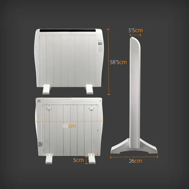 Convector eléctrico blanco