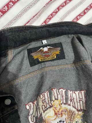 Chaqueta tejana Harley Davidson Negra