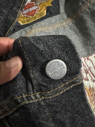 Chaqueta tejana Harley Davidson Negra