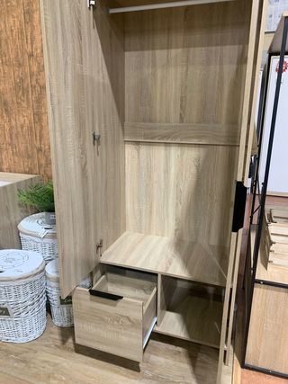 Armario 2 puertas con espejo y cajón