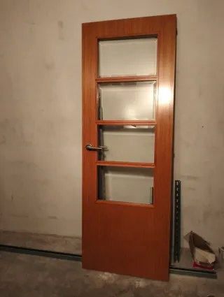 Puerta Roble Acristalada