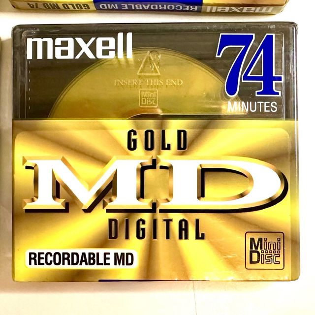 Lote 4 MiniDisc Maxell Gold 74 Minutos