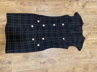 Vestido cuadros negro talla M