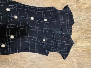 Vestido cuadros negro talla M