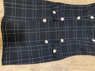 Vestido cuadros negro talla M