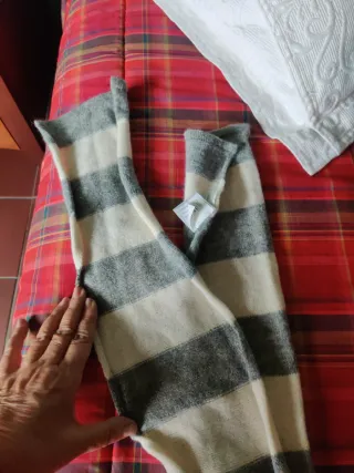 Bufanda Cortefiel Lana Angora Rayas Mujer