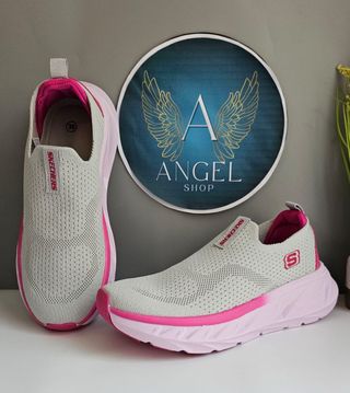 Zapatillas Skechers Gris y Rosa
