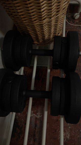 Pesas de gimnasio negras