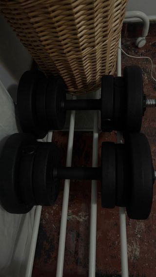 Pesas de gimnasio negras