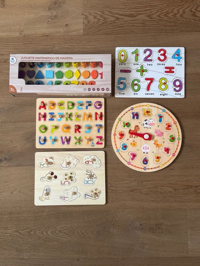 Lote de Puzzles Madera Educativos.