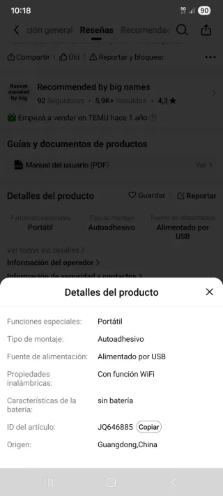 Cámara Vigilancia Q Boutique HD Nueva