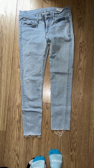 Rag & Bone Jeans Azules Desgastados Skinny