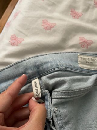 Rag & Bone Jeans Azules Desgastados Skinny