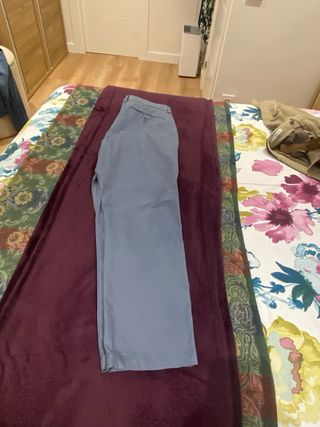 Pantalón de vestir azul hombre