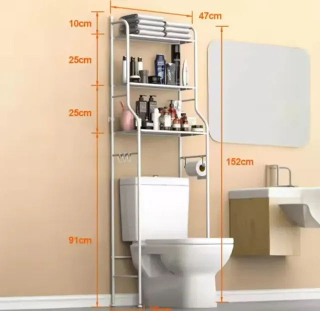 Estantería Baño Metálica Blanca