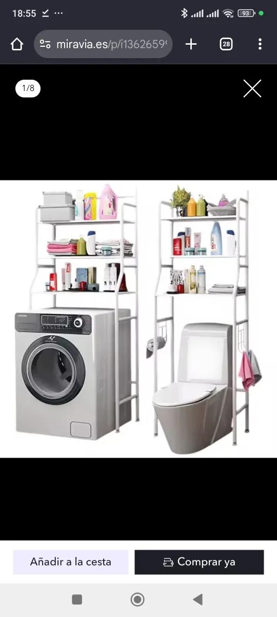 Estantería Baño Metálica Blanca