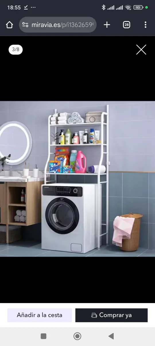 Estantería Baño Metálica Blanca