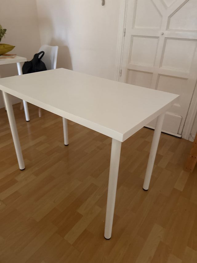 Mesa blanca escritorio/comedor (2 unidades)