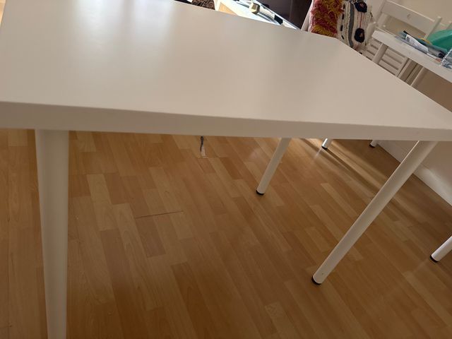 Mesa blanca escritorio/comedor (2 unidades)