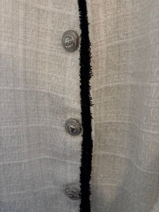 Chaqueta Tweed Blanca y Negra Talla XXL  XL tmb