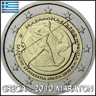 Moneda 2€ Grecia 2010 Maratón