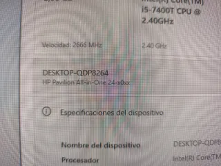 Ordenador All in One HP i5 24" Táctil