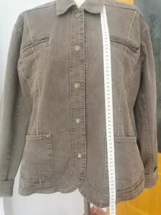 Chaqueta vaquera marrón señora Talla XXL