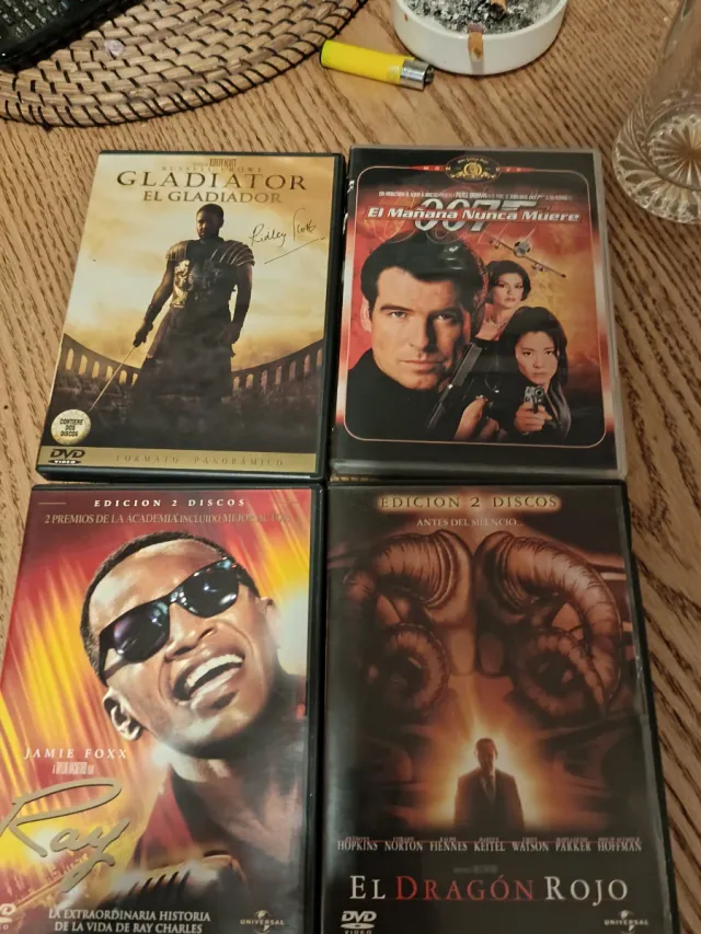 Lote 4 Películas DVD: Gladiator, 007, Ray, Dragón