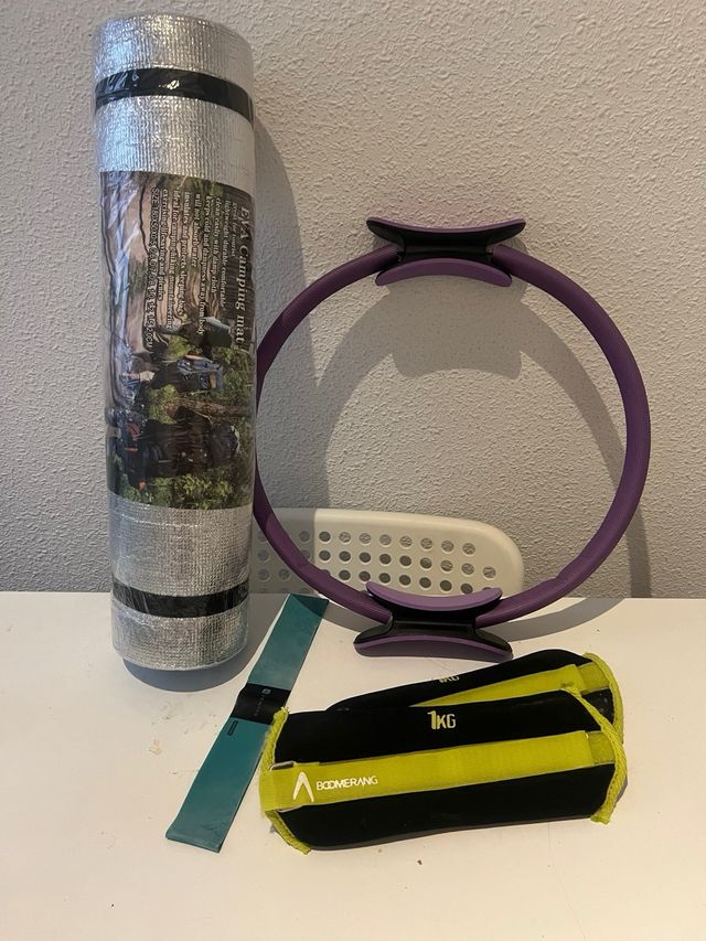 Pack Fitness: Esterilla, Aro, Pesas y Banda