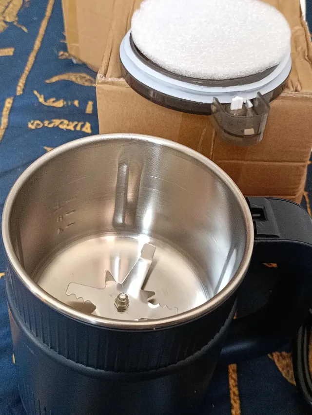 Molinillo café gran capacidad azul