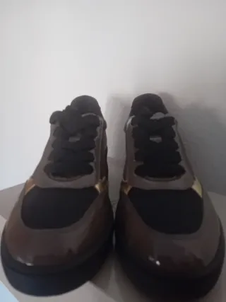 Scarpe donna taglia 40 marrone e oro