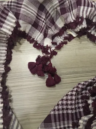 Kefiah originale viola e bianca