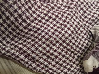 Kefiah originale viola e bianca