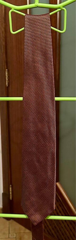 Elegante cravatta in seta - colore marrone ramato