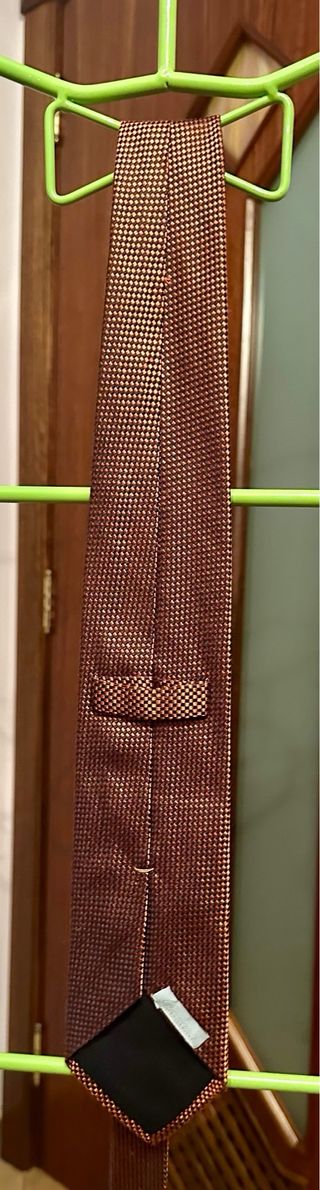 Elegante cravatta in seta - colore marrone ramato