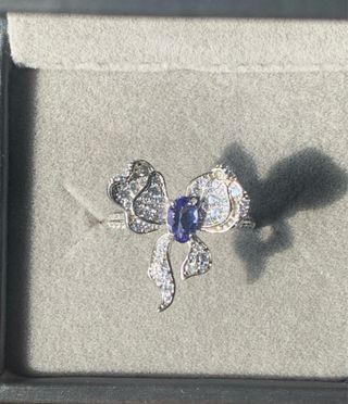 Anillo Plata con Tanzanita Azul