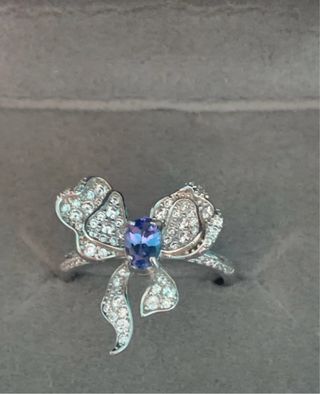 Anillo Plata con Tanzanita Azul